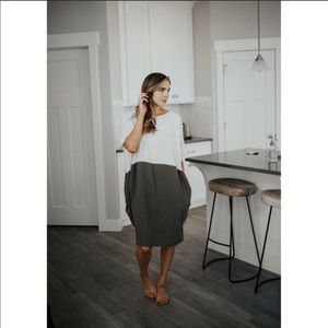 NWT Love in Linen Colorblock Midi Dress